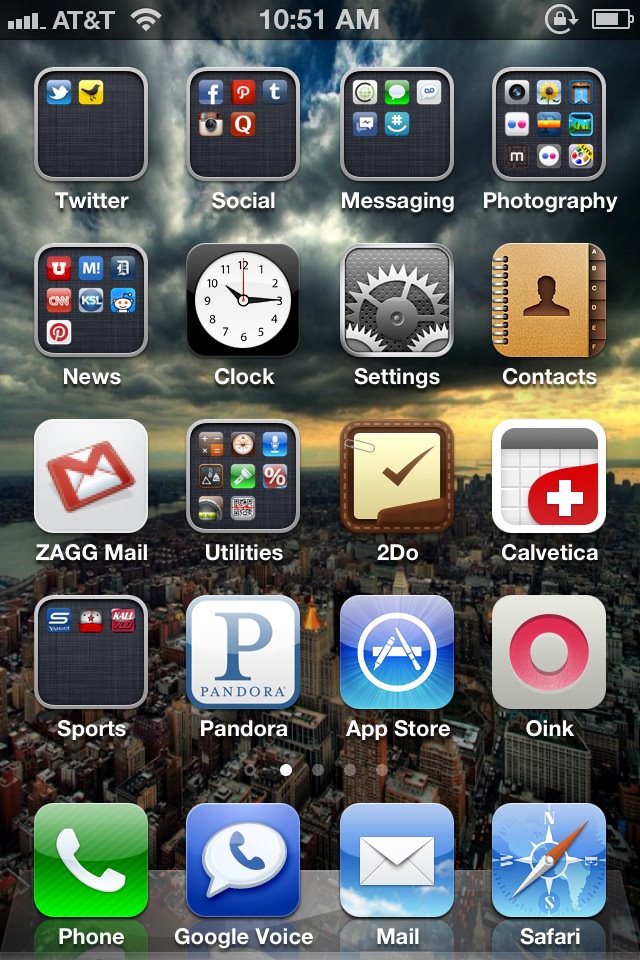 iphone app layout